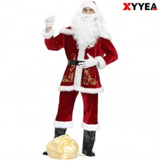 XYYEA Christmas Santa Claus Printed Christmas Clothing Set