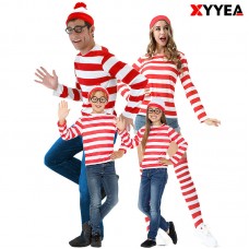 XYYEA Christmas Parent-child Couple Clothing Striped Clothing