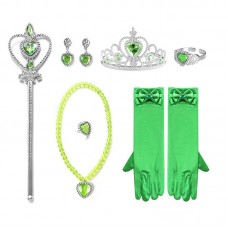 XYYEA Green Elf Dress Princess Tiana